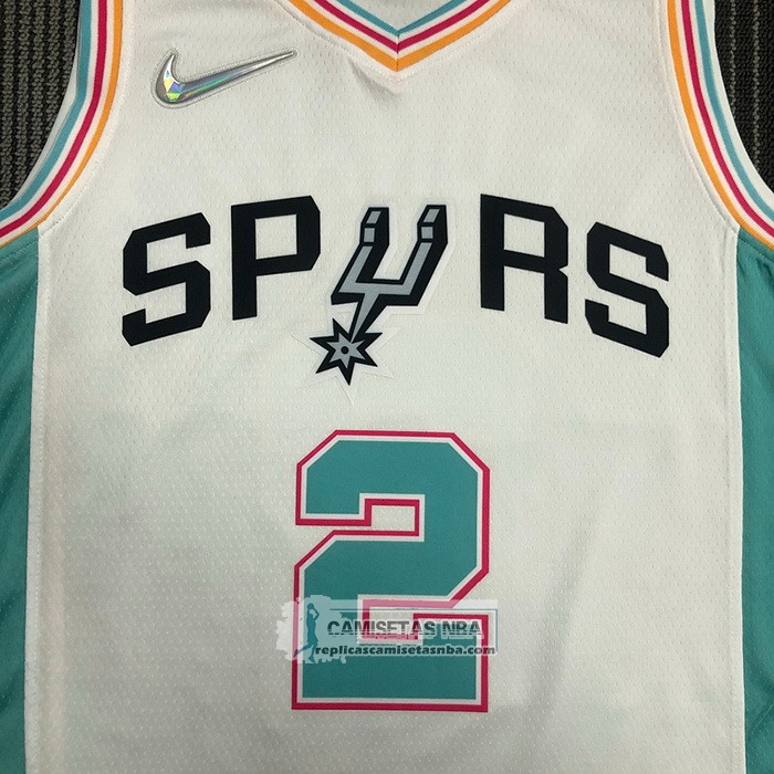 Camiseta San Antonio Spurs Kawhi Leonard NO 2 Ciudad 2021-22 Blanco